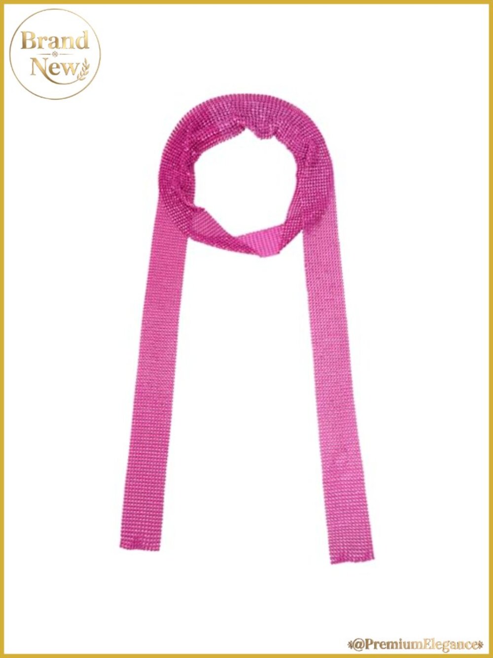 Metal Sequin Long Narrow Neck Scarf Choker Neckerchief